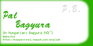 pal bagyura business card